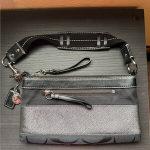Coach Black and Gray Shoulder Bag